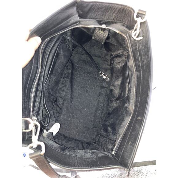 MICHAEL KORS, LARGE DYED CALF HAIR BLACK LEATHER SHOULDER BAG - Picture 13 of 16